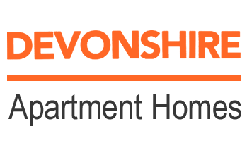 This company logo represents Devonshire Apartments online rental coupon.